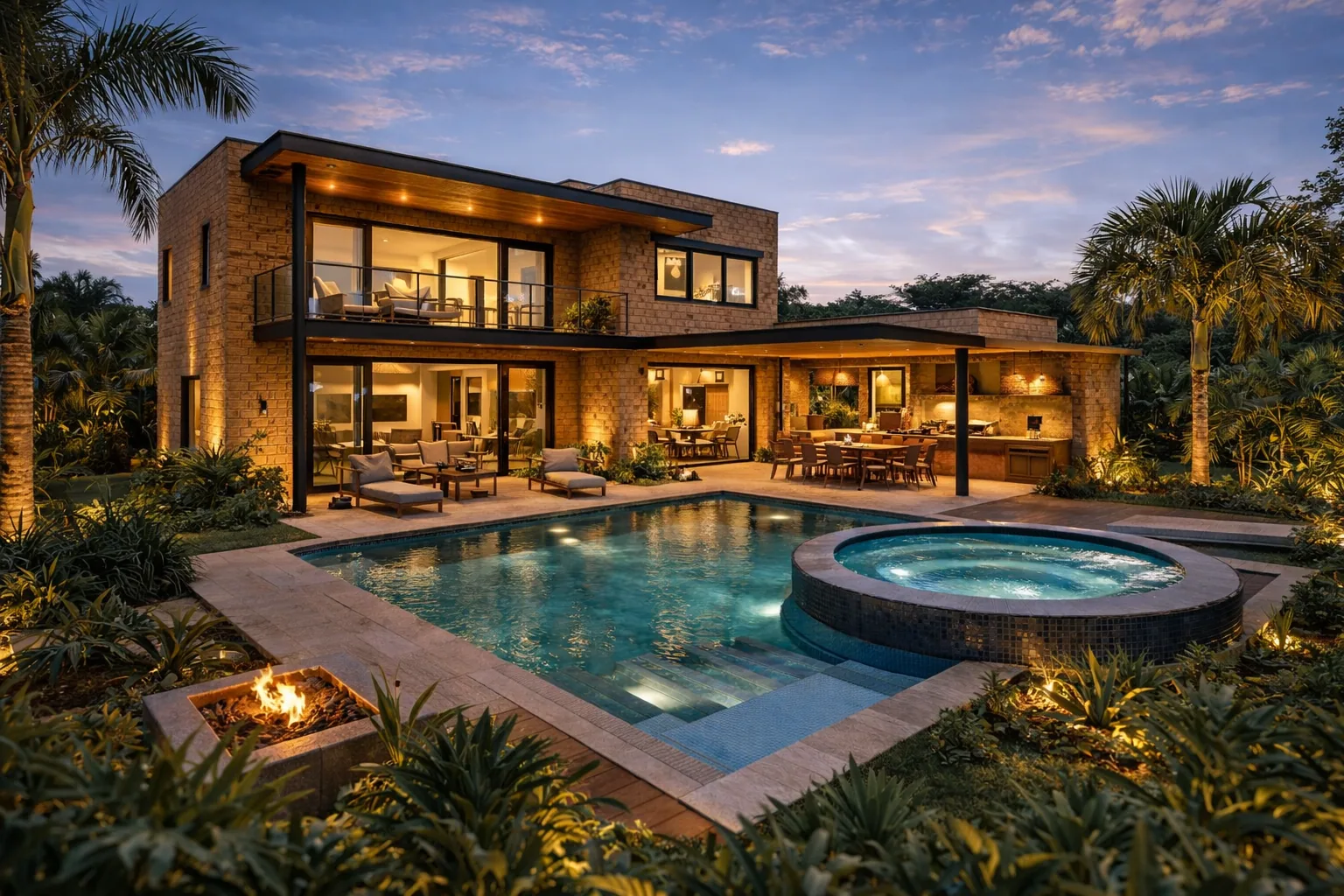 Modelo Luxo de 160m2 construída com tijolo ecológico Rocket Eco Homes